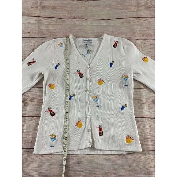 Alexandra Bartlett Petite White Embroidered Cardigan - PS - Picture 4 of 12